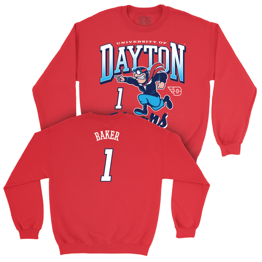 Dayton Football Red Rudy Crew - Danny Baker Youth Small