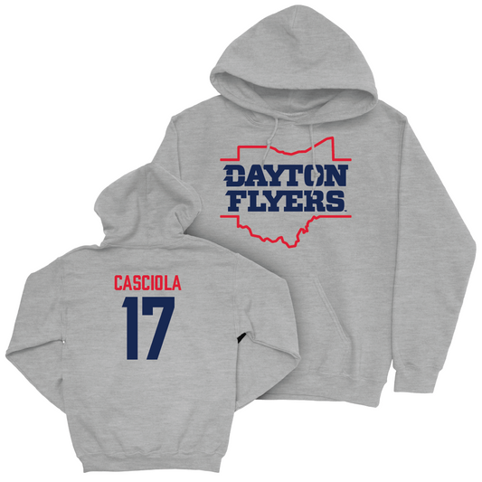 Dayton Football Sport Grey State Hoodie - Dante Casciola Youth Small