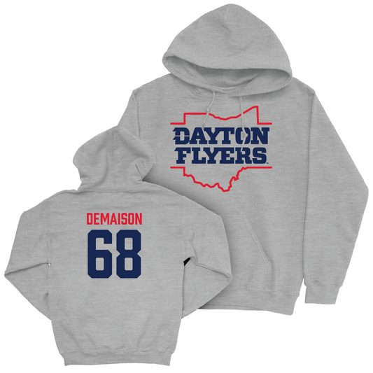Dayton Football Sport Grey State Hoodie - Dylan DeMaison Youth Small