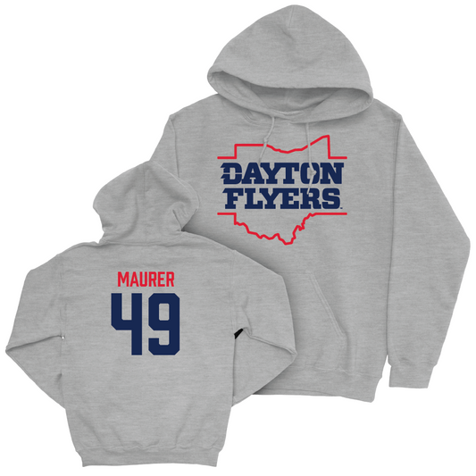 Dayton Football Sport Grey State Hoodie - David Maurer Youth Small