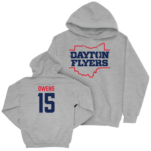 Dayton Football Sport Grey State Hoodie - Desmond Owens Youth Small