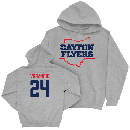 Dayton Football Sport Grey State Hoodie - Dominic Vrbancic Youth Small
