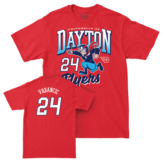 Dayton Football Red Rudy Tee - Dominic Vrbancic Youth Small