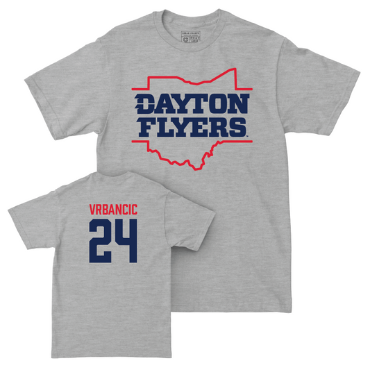 Dayton Football Sport Grey State Tee - Dominic Vrbancic Youth Small