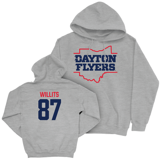 Dayton Football Sport Grey State Hoodie - Derek Willits Youth Small