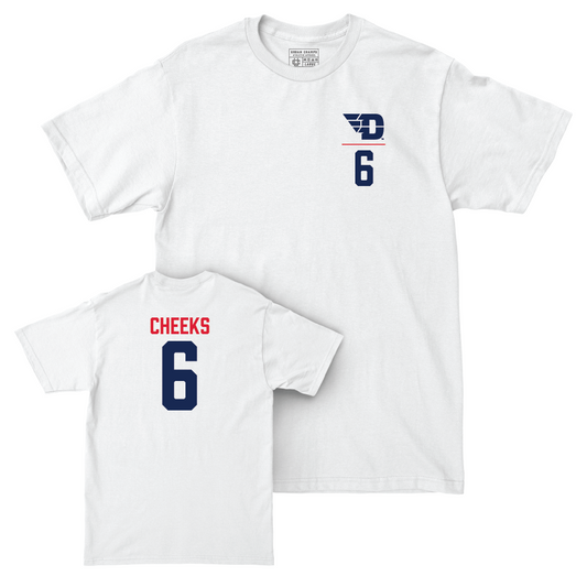 Dayton Men's Basketball White Logo Comfort Colors Tee - Enoch Cheeks Youth Small