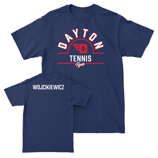 Dayton Women's Tennis Navy Arch Tee - Erica Wojcikiewicz Youth Small