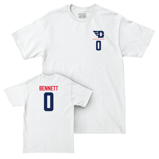 Dayton Men's Basketball White Logo Comfort Colors Tee - Javon Bennett Youth Small