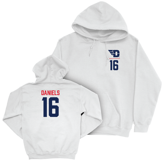 Dayton Football White Logo Hoodie - Joey Daniels Youth Small