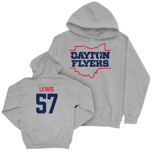 Dayton Football Sport Grey State Hoodie - Jerell Lewis Youth Small