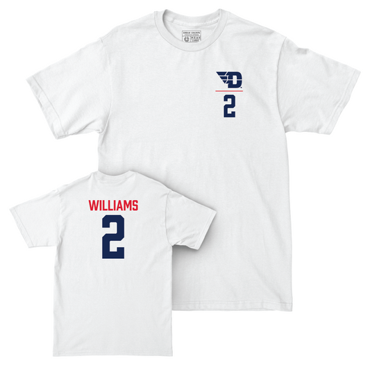 Dayton Football White Logo Comfort Colors Tee - Joshua WIlliams Youth Small
