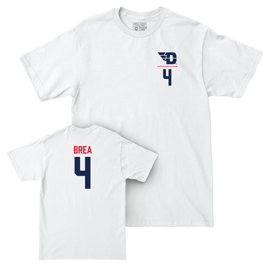 Dayton Men's Basketball White Logo Comfort Colors Tee - Koby Brea Youth Small