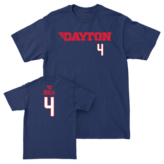 Dayton Men's Basketball Navy Wordmark Tee - Koby Brea Youth Small