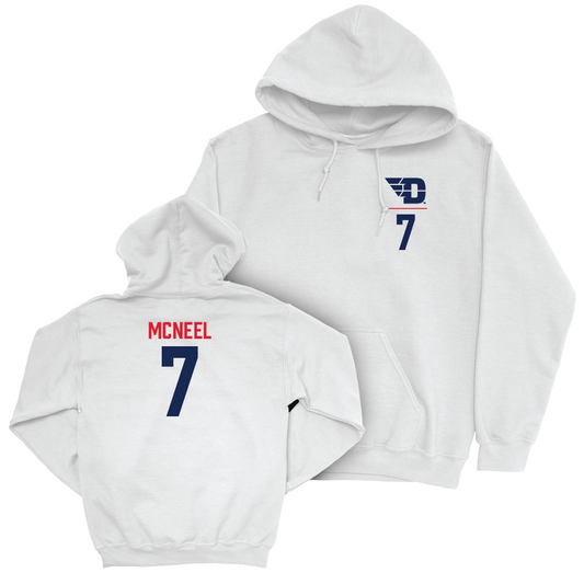 Dayton Women's Volleyball White Logo Hoodie - Kaitlyn McNeel Youth Small