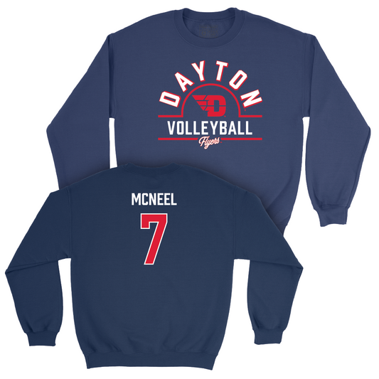 Dayton Women's Volleyball Navy Arch Crew - Kaitlyn McNeel Youth Small