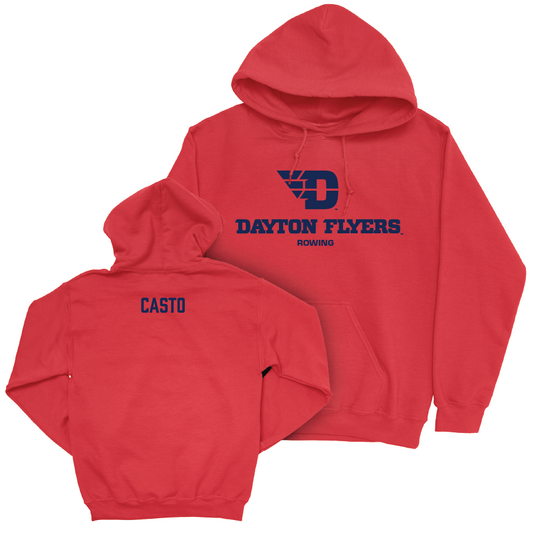 Dayton Women's Rowing Red Sideline Hoodie - Madeleine Casto Youth Small