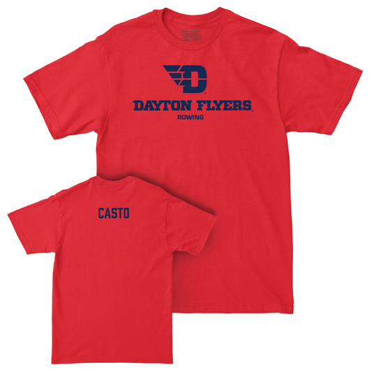 Dayton Women's Rowing Red Sideline Tee - Madeleine Casto Youth Small