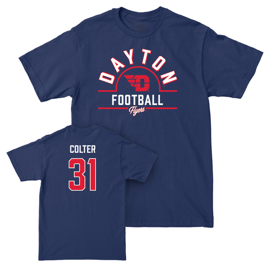 Dayton Football Navy Arch Tee - Mitchell Colter Youth Small