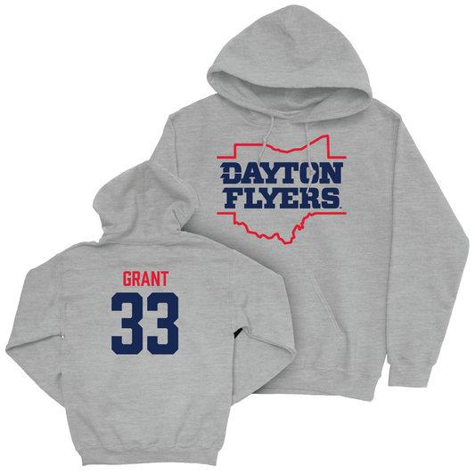 Dayton Men's Basketball Sport Grey State Hoodie - Makai Grant