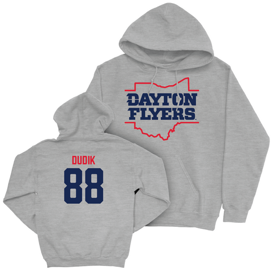 Dayton Football Sport Grey State Hoodie - Noah Dudik Youth Small