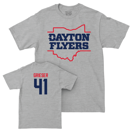 Dayton Football Sport Grey State Tee - Nicholas Grieser Youth Small
