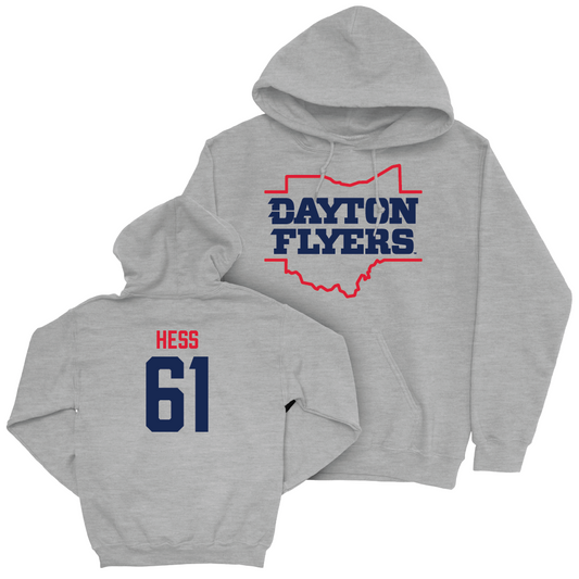 Dayton Football Sport Grey State Hoodie - Nate Hess Youth Small