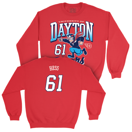 Dayton Football Red Rudy Crew - Nate Hess Youth Small
