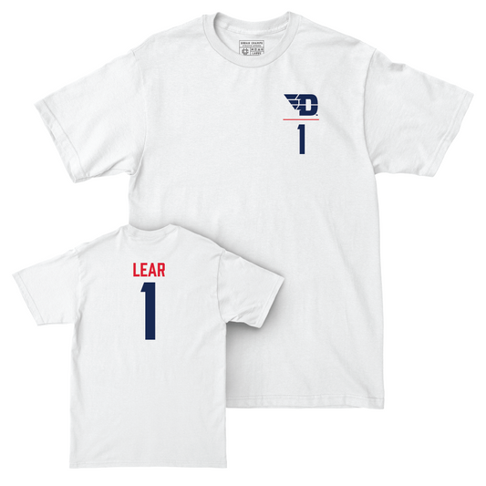 Dayton Women's Basketball White Logo Comfort Colors Tee - Nayo Lear Youth Small