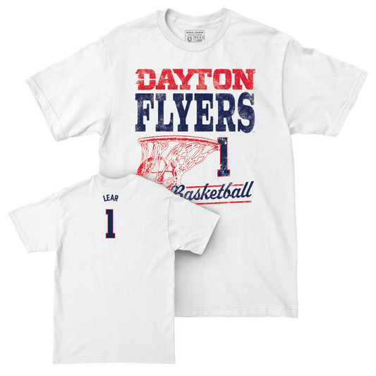 Dayton Women's Basketball White Vintage Comfort Colors Tee - Nayo Lear Youth Small