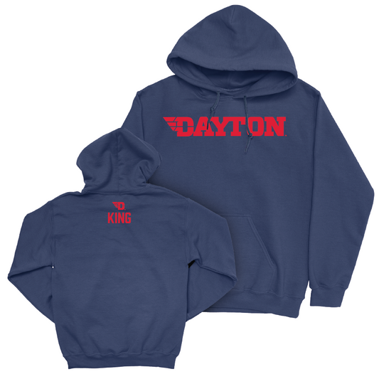 Dayton Women's Rowing Navy Wordmark Hoodie - Paige King Youth Small