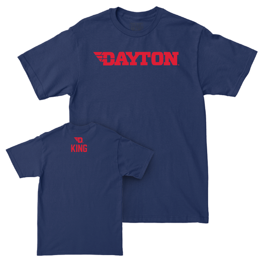 Dayton Women's Rowing Navy Wordmark Tee - Paige King Youth Small