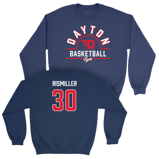 Dayton Women's Basketball Navy Arch Crew - Riley Rismiller Youth Small