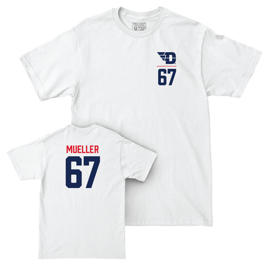 Dayton Football White Logo Comfort Colors Tee - Sam Mueller Youth Small