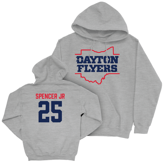 Dayton Football Sport Grey State Hoodie - Tehron Spencer Jr Youth Small