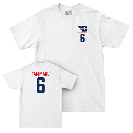 Dayton Football White Logo Comfort Colors Tee - Williams Tammaru Youth Small