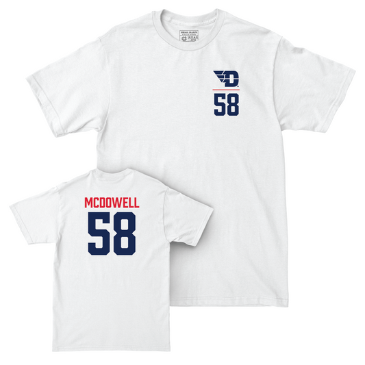 Dayton Football White Logo Comfort Colors Tee - Zachary McDowell Youth Small