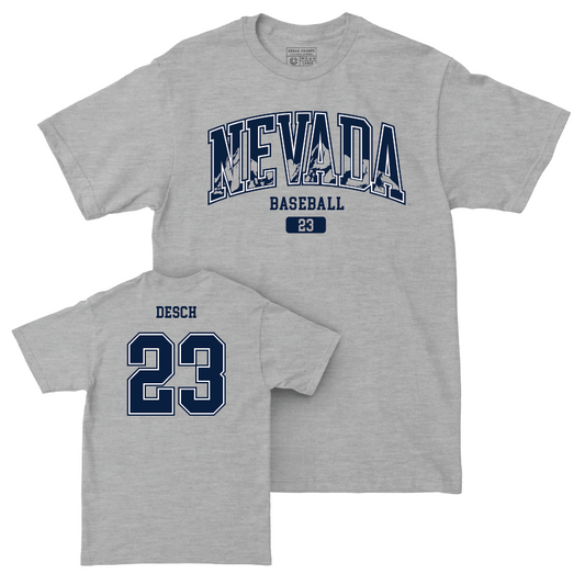 Nevada Baseball Sport Grey Arch Tee  - Dominic Desch