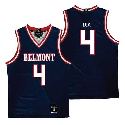 Belmont Men's Basketball Navy Jersey - Malik Dia | #4
