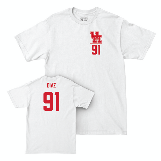Houston Football White Logo Comfort Colors Tee  - Joshua Diaz
