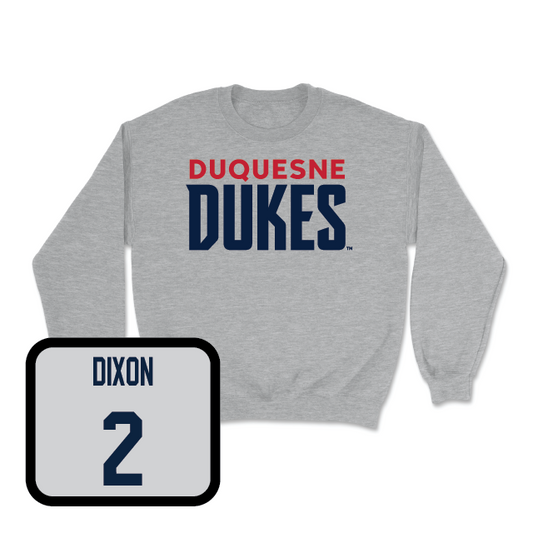 Duquesne Men's Basketball Sport Grey Lock Crew - David Dixon