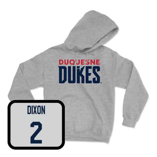 Duquesne Men's Basketball Sport Grey Lock Hoodie - David Dixon