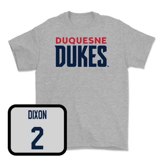 Duquesne Men's Basketball Sport Grey Lock Tee - David Dixon