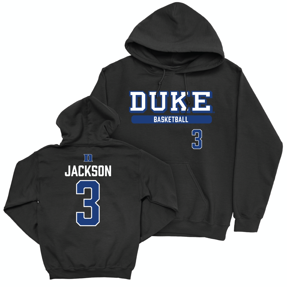 Duke Men's Basketball Black Classic Hoodie - Ashlon Jackson Small