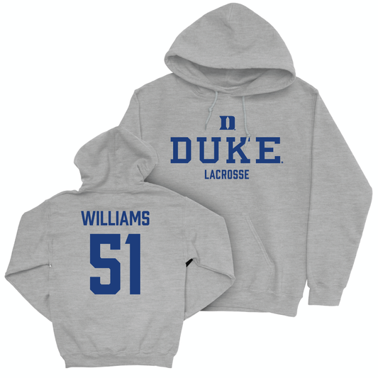 Duke Men's Basketball Sport Grey Staple Hoodie - Dyson Williams Small