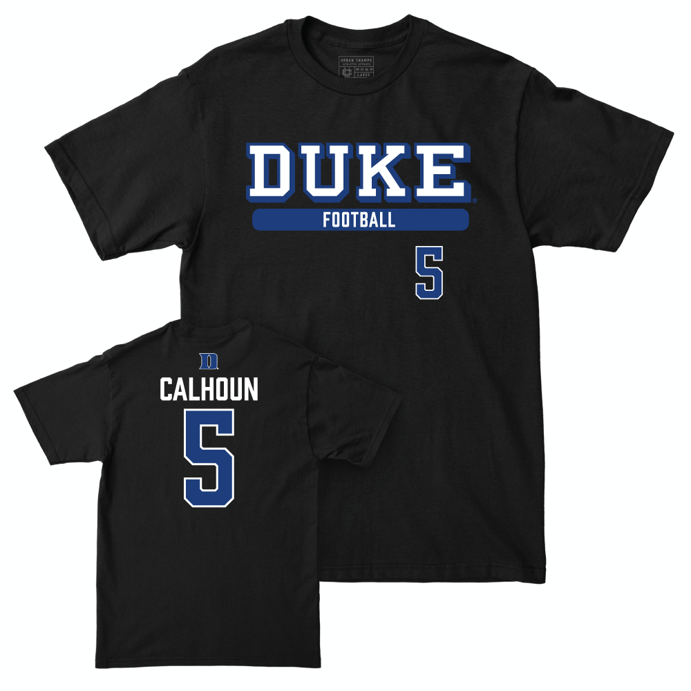 Duke Men's Basketball Black Classic Tee - Jalon Calhoun Small
