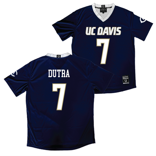 UC Davis Men's Navy Soccer Jersey - Andrew Dutra | #7