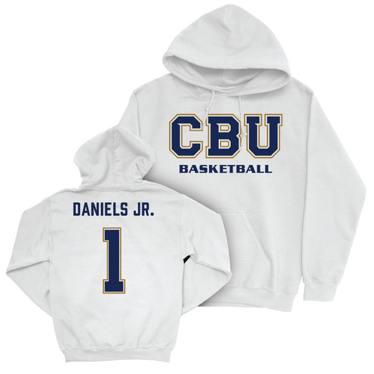 CBU Men's Basketball White Classic Hoodie - Dominique Daniels Jr.