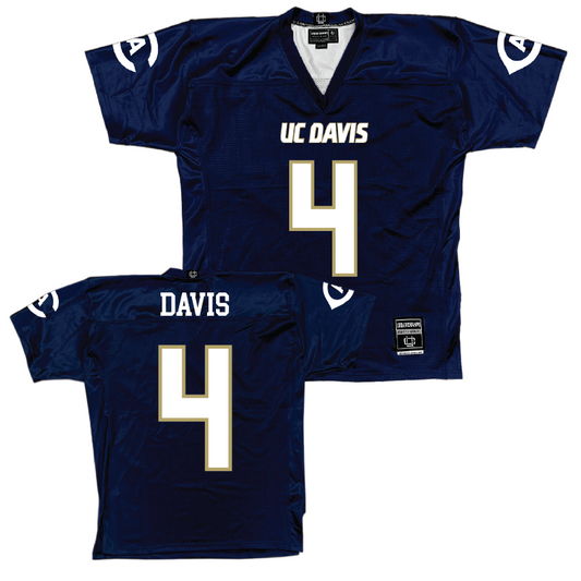 UC Davis Football Navy Jersey - Chaz Davis | #4
