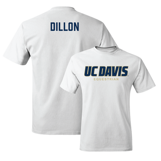 UC Davis Equestrian White Classic Comfort Colors Tee  - Emma Dillon