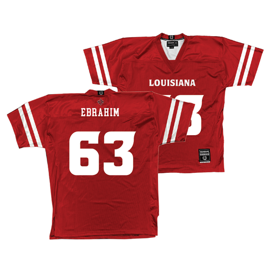 Louisiana Football Red Jersey - Ryan Ebrahim | #63